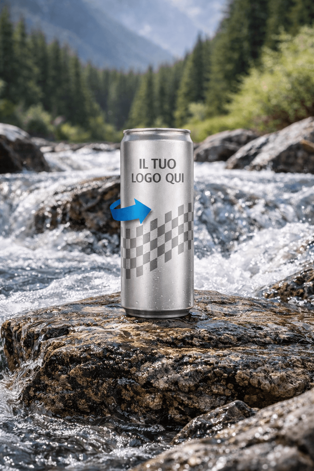 Lattina 330ml personalizzata Acqua Adv per eventi sportivi